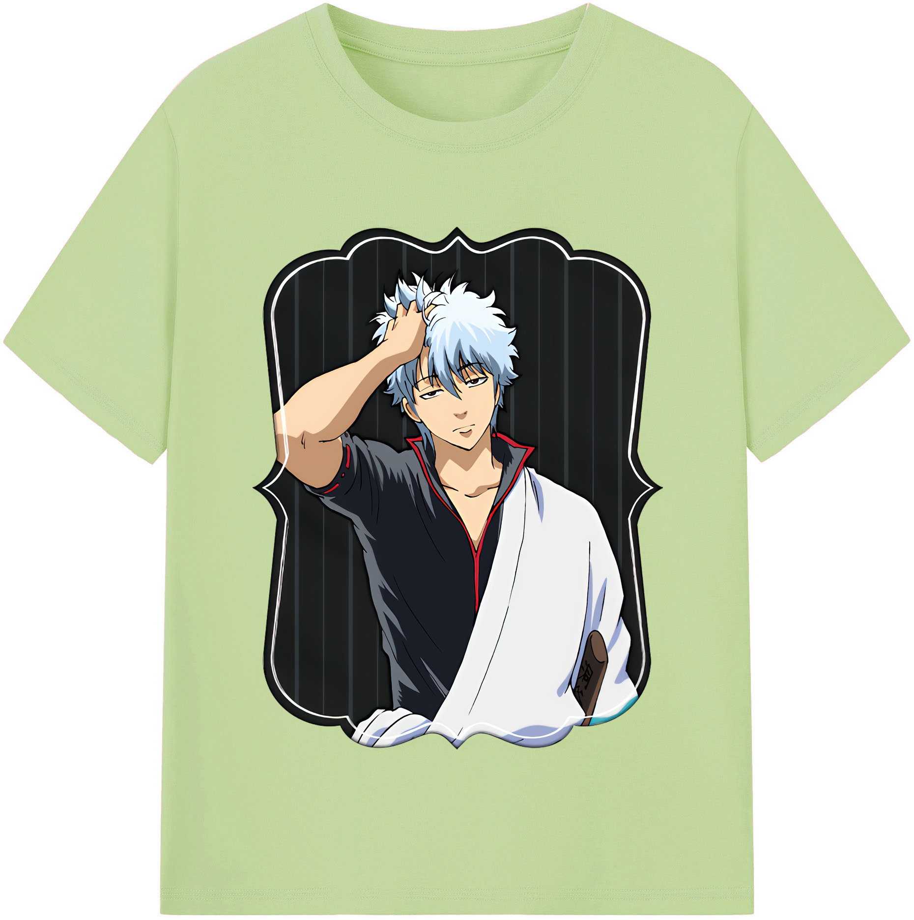 （画像用） ぎんたま 坂田銀時（さかたぎんとき） 神楽 志村新八（しむら しんぱち） GINTAMA Sakata Gintoki Kagura Shimura Shinpachi 綿100％半袖Tシャツ（フロントプリント）